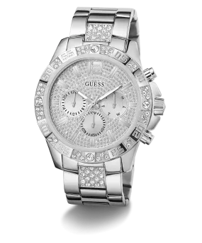 GUESS Mens Silver Tone Multi-function Watch